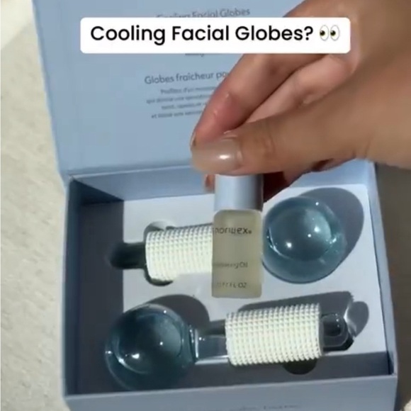 Norwex Cooling Facial Globes Gift Set with Illuminating Oil NEW giftable - Picture 3 of 8